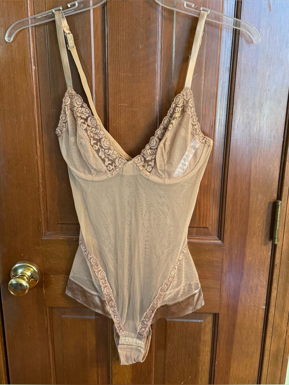 La Perla Sheer Lace Bodysuit in Nude
